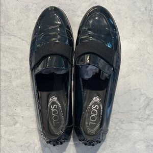 Tod's Glossy Navy Women's Loafers